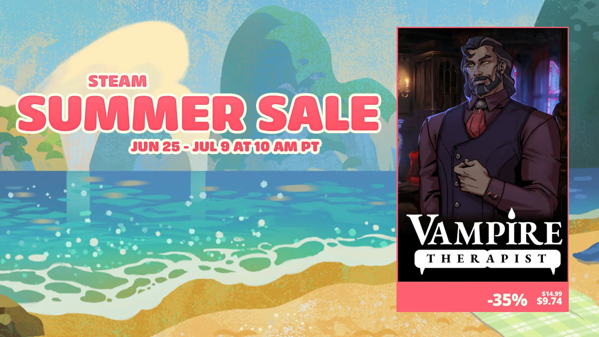 Steam Summer Sale — Vampire Therapist 35% off, Jun 25–Jul 9